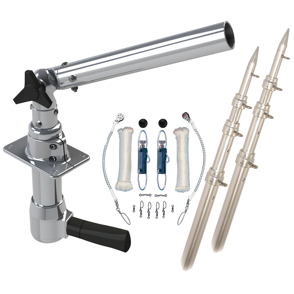 Ensemble Rupp Revolution Top Gun avec mâts de 18 pieds et kit de gréement simple complet avec clips de déverrouillage Klickers