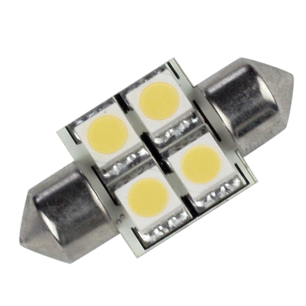 Ampoule LED Lunasea Festoon pointue 4 LED - 31 mm - Blanc froid