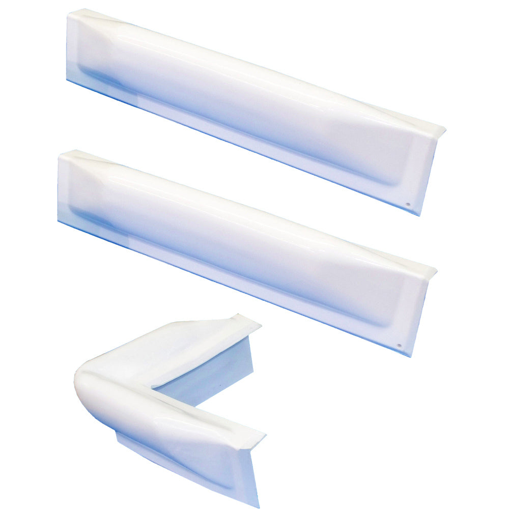 Ensemble de butoirs de quai Dock Edge 3 pièces : 1 pièce d'angle, 2 pièces droites de 45,7 cm
