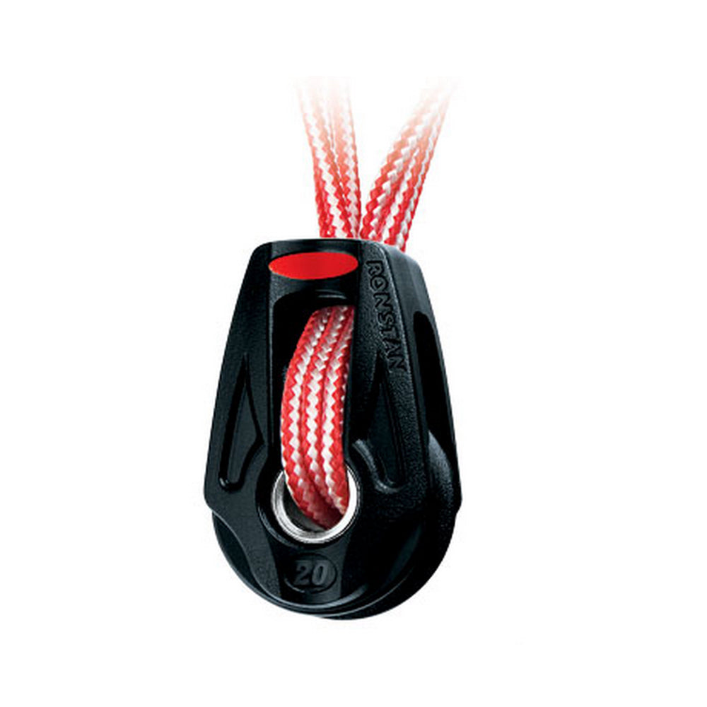 Poulie orbitale à roulement à billes Ronstan série 20 - Simple - Arrimage Dyneema - Option ringot
