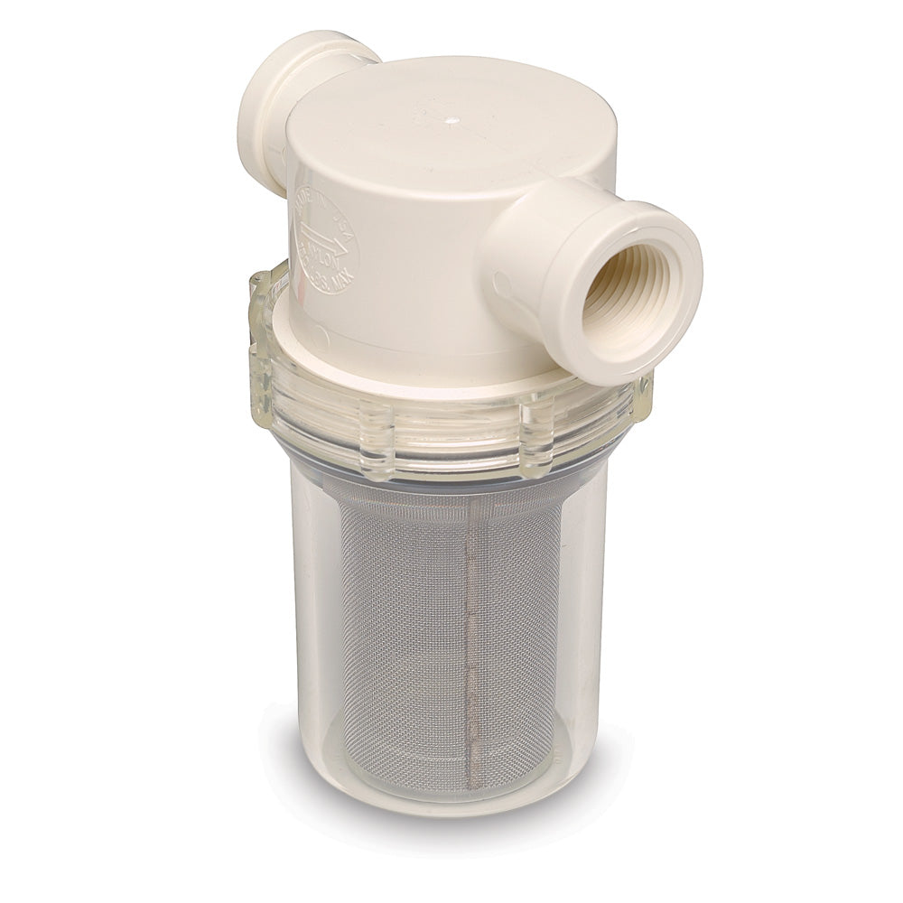 Filtre à eau brute Shurflo de Pentair 1/2" avec raccords de fixation - Tamis 50 mesh