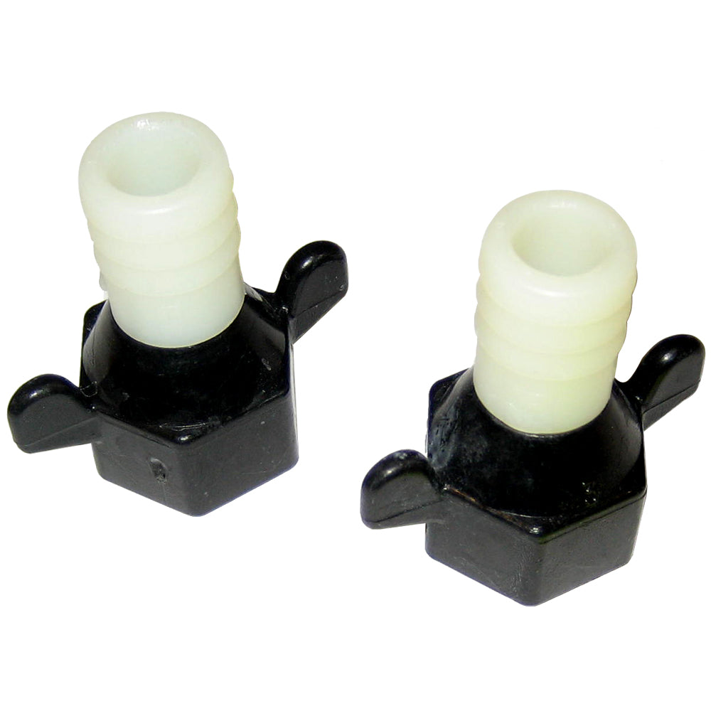 Raccord droit Shurflo par Pentair avec écrou à oreilles pivotant - 1/2"-14NPT(F) x 5/8" cannelé