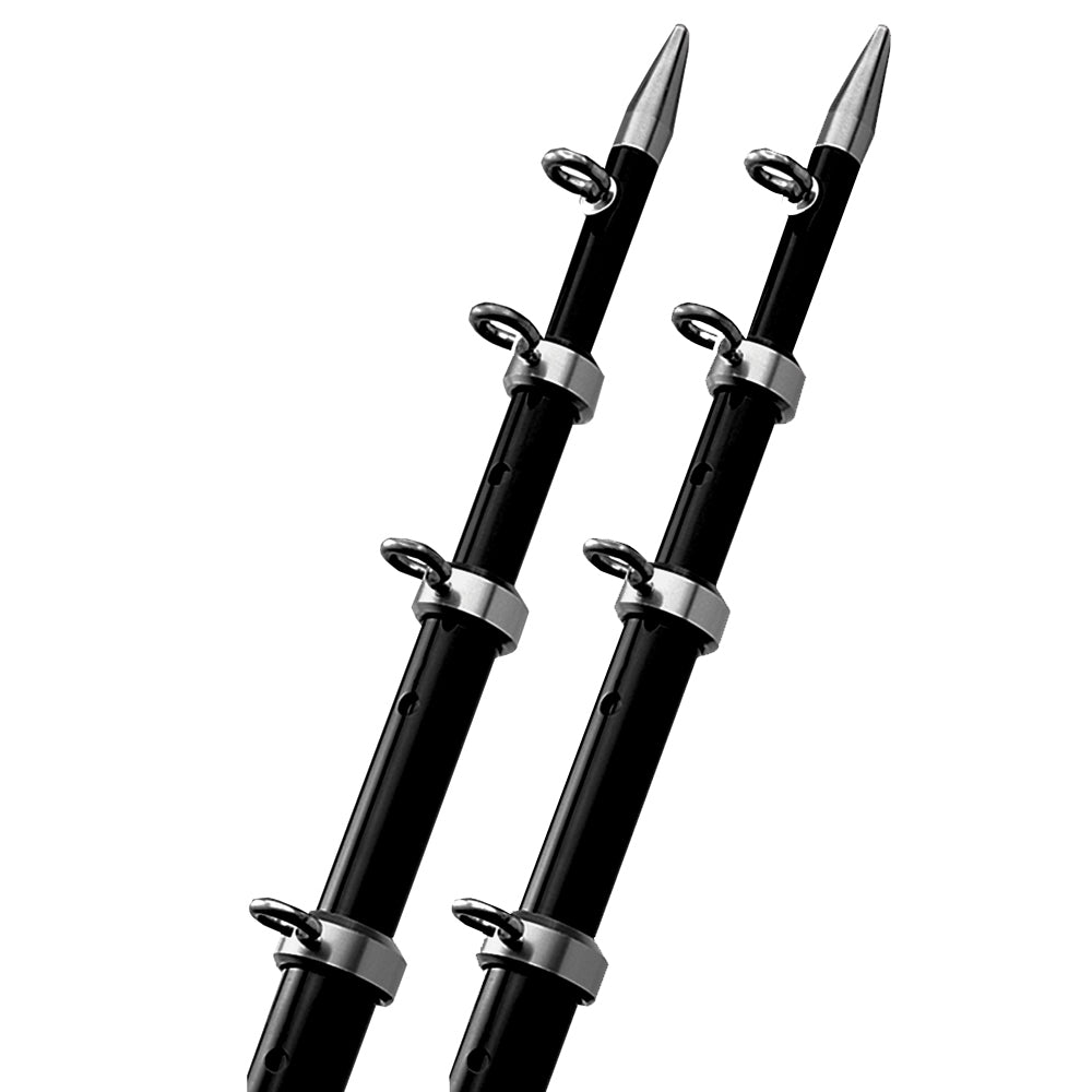 Poteaux de stabilisation TACO noirs/argentés de 15 pi - Diamètre de 1-1/8 po
