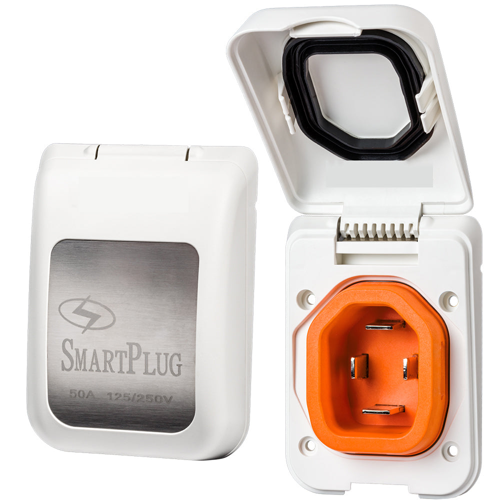 Cache-prise mâle non métallique SmartPlug 50 A - Blanc