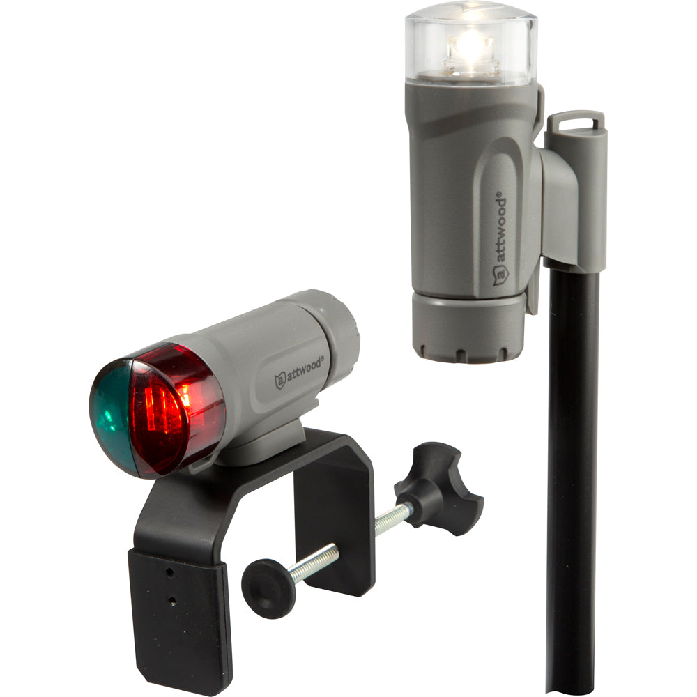 Kit d'éclairage LED portable à pince Attwood - Gris marine