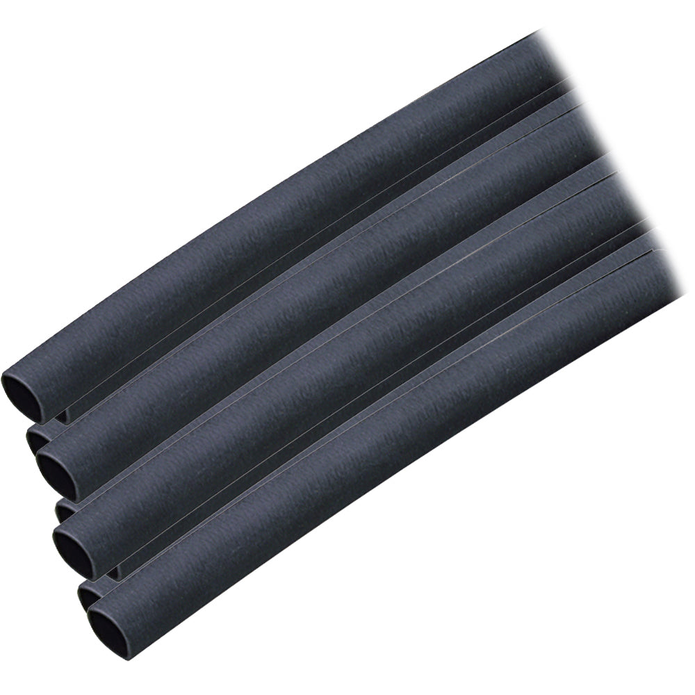 Gaines thermorétractables adhésives Ancor (ALT) - 1/4" x 12" - Paquet de 10 - Noir