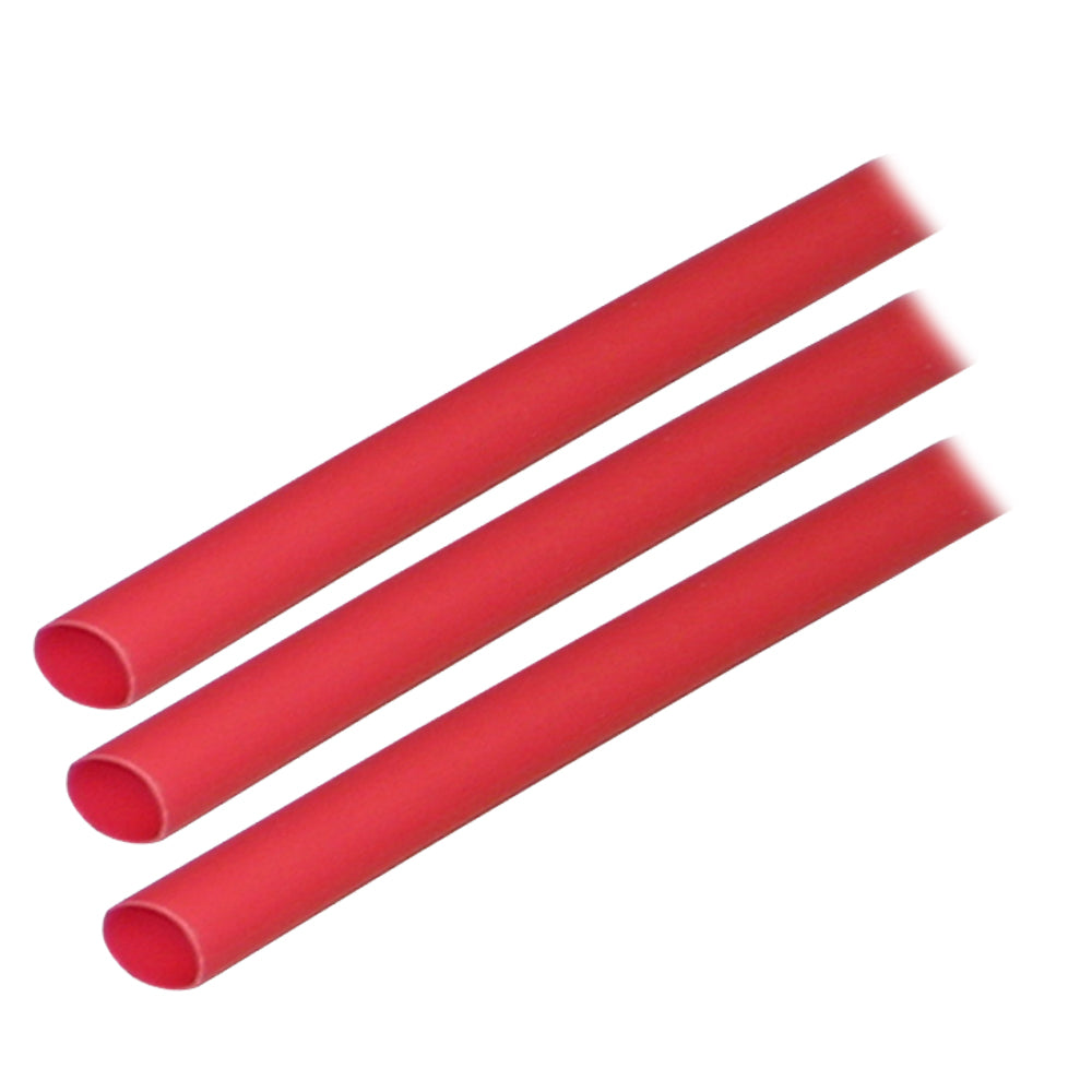 Gaines thermorétractables adhésives Ancor (ALT) - 1/4" x 3" - Paquet de 3 - Rouge