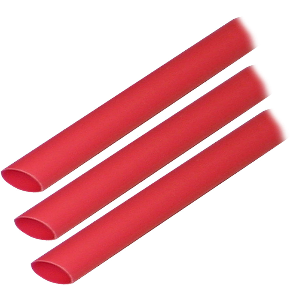 Gaine thermorétractable adhésive Ancor (ALT) - 3/8" x 3" - Paquet de 3 - Rouge