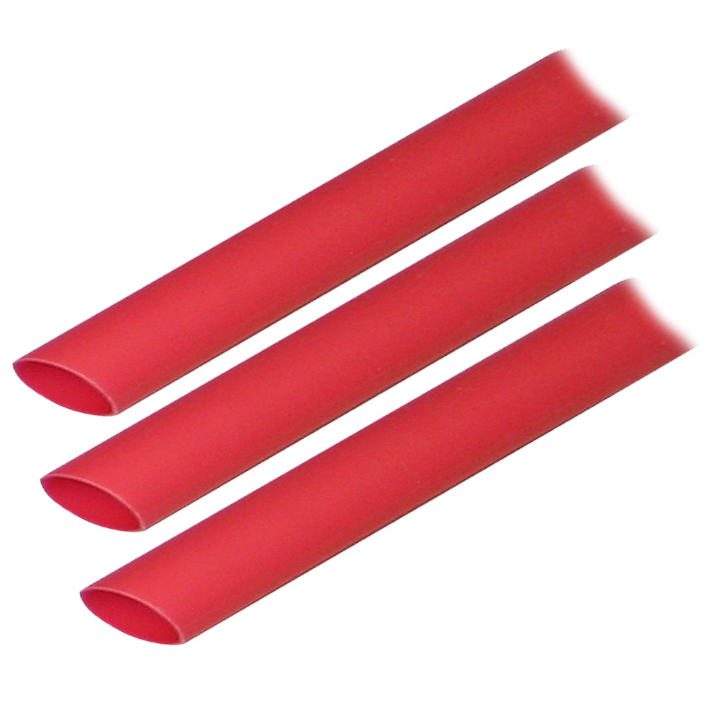Gaine thermorétractable adhésive Ancor (ALT) - 1/2" x 3" - Paquet de 3 - Rouge