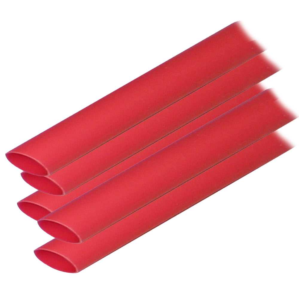Gaine thermorétractable adhésive Ancor (ALT) - 1/2" x 12" - Paquet de 5 - Rouge