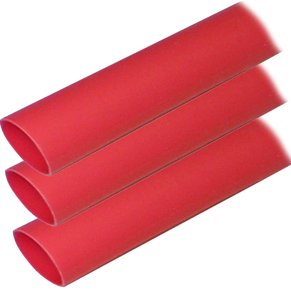 Gaine thermorétractable adhésive Ancor (ALT) - 1" x 12" - Paquet de 3 - Rouge