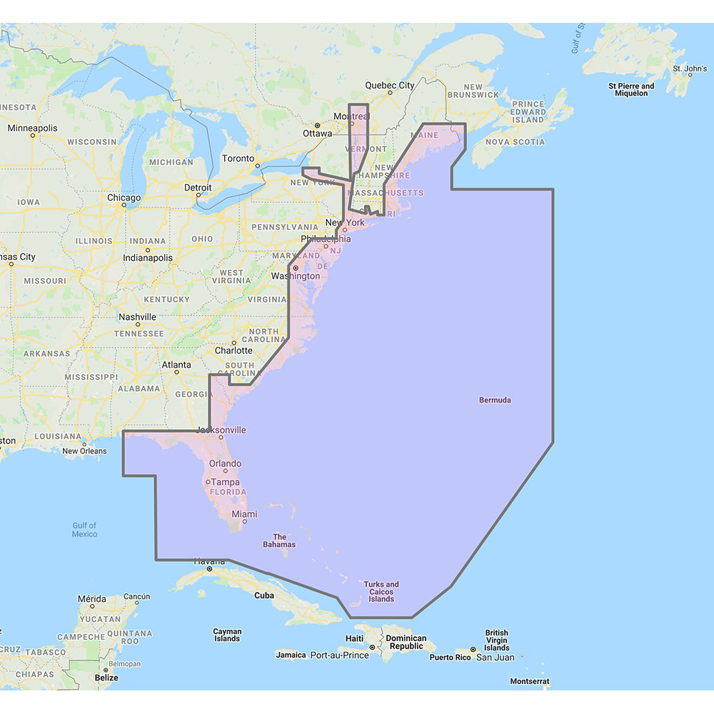 Furuno, côte est des États-Unis, Bahamas, Bermudes - Cartes vectorielles, photos satellites à résolution standard pour les Bahamas - Code de déverrouillage