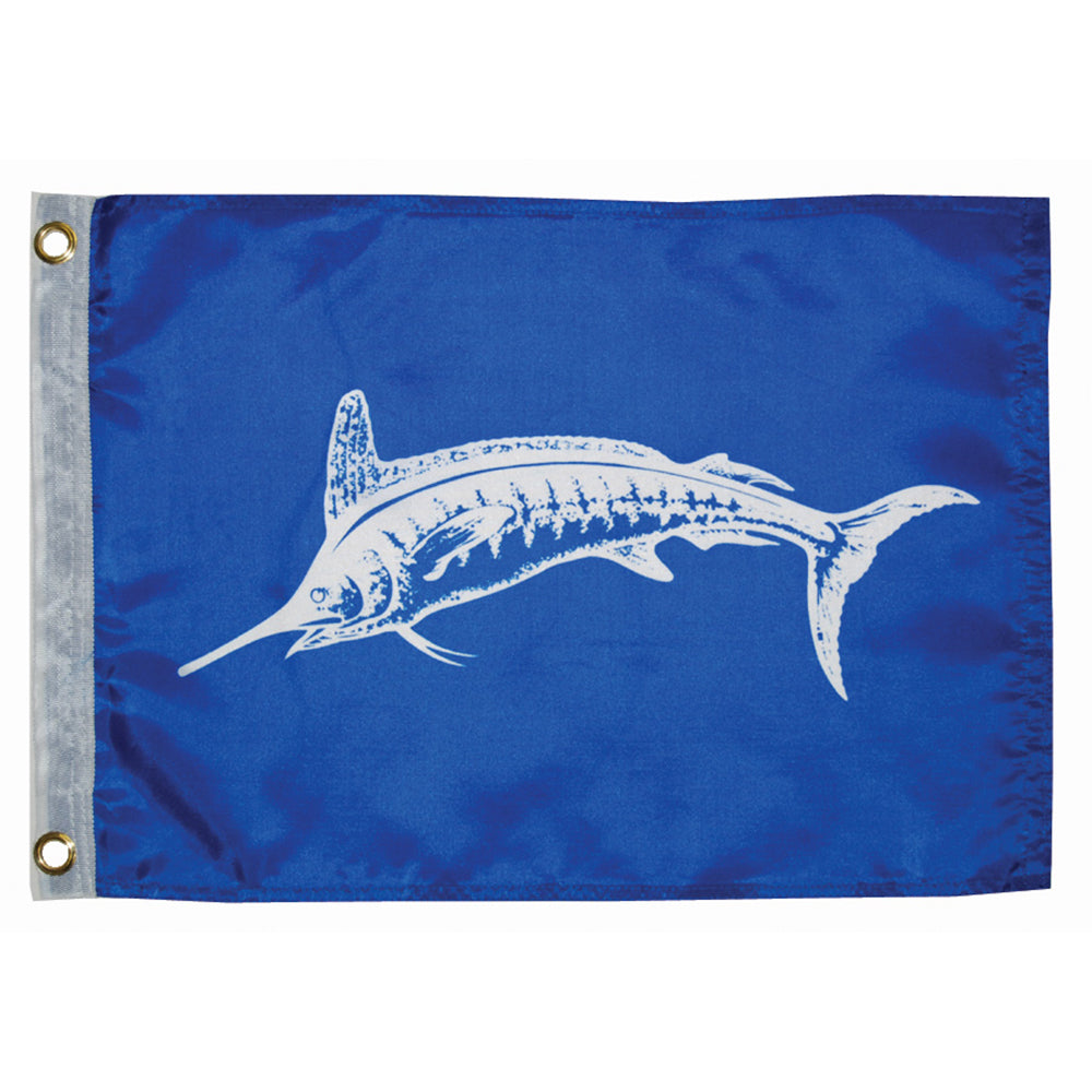 Drapeau Marlin blanc Taylor Made 12" x 18"