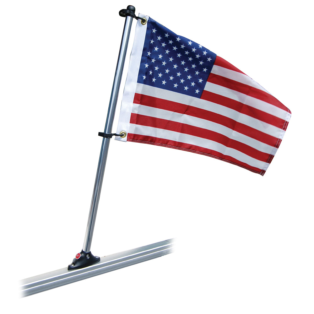 Support pour mât de drapeau Taylor Made Pontoon 24" et drapeau américain 12" x 18"