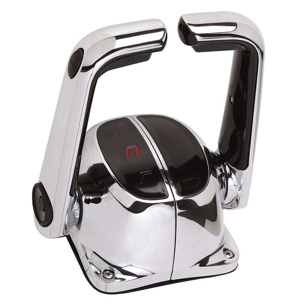 UflexTwin Lever Top Mount Control w/Neutral Lock Trim Switch - Chrome