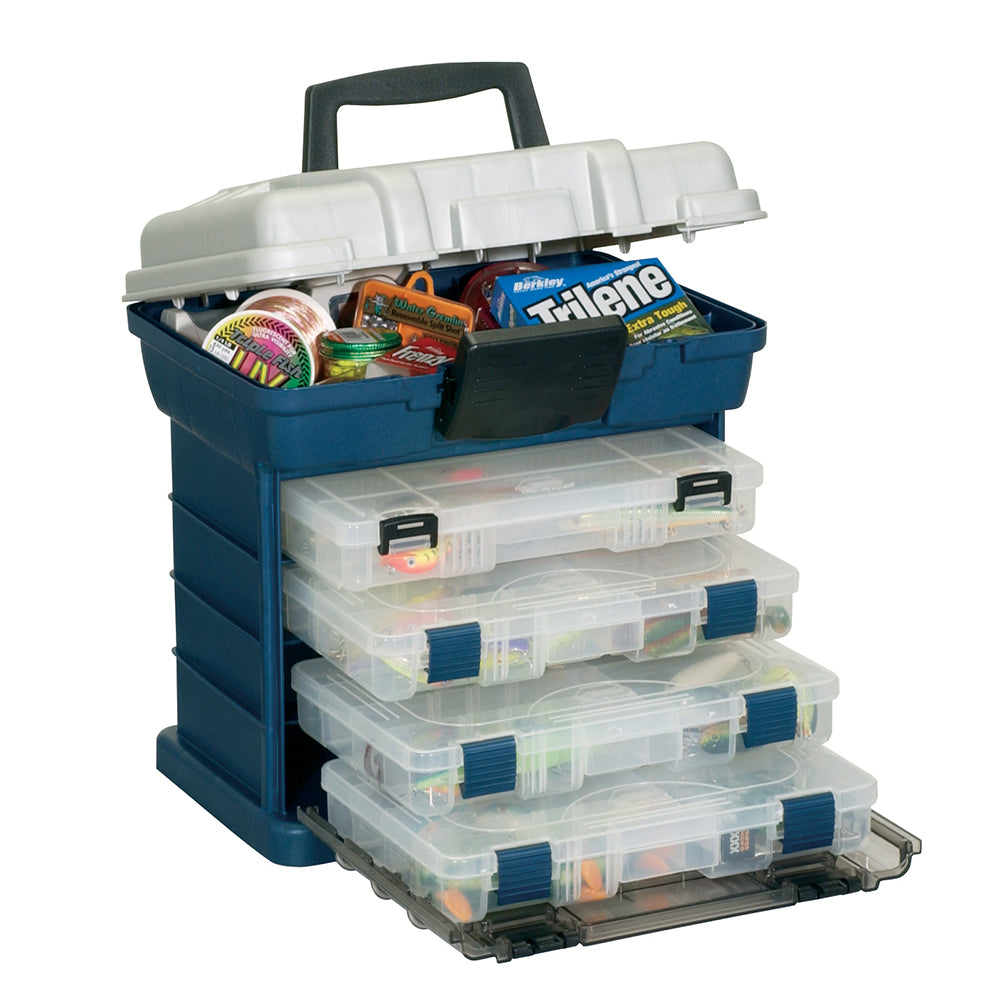 Système de rayonnage Plano 4-BY 3600 StowAway - Bleu/Argent
