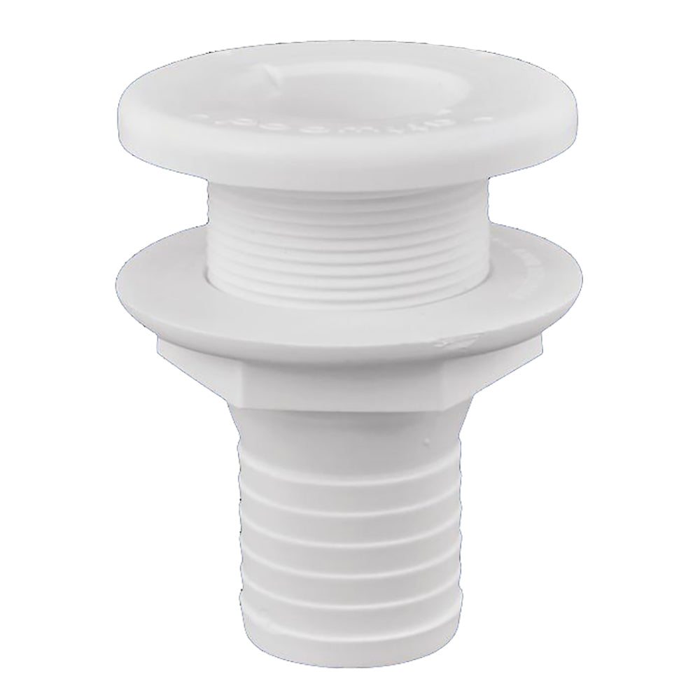 Raccord passe-coque en plastique Attwood - 1-1/2" - Blanc