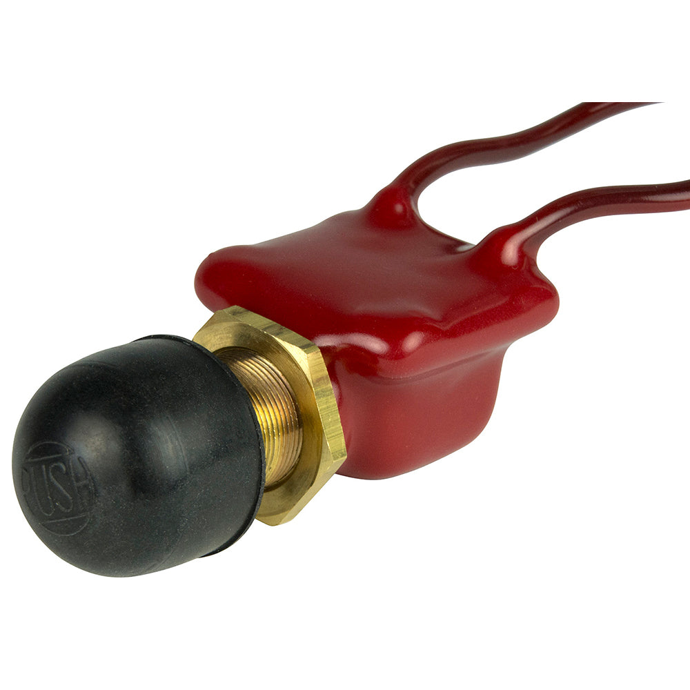 Interrupteur à bouton-poussoir BEP 2 positions SPST avec revêtement PVC - OFF/(ON)
