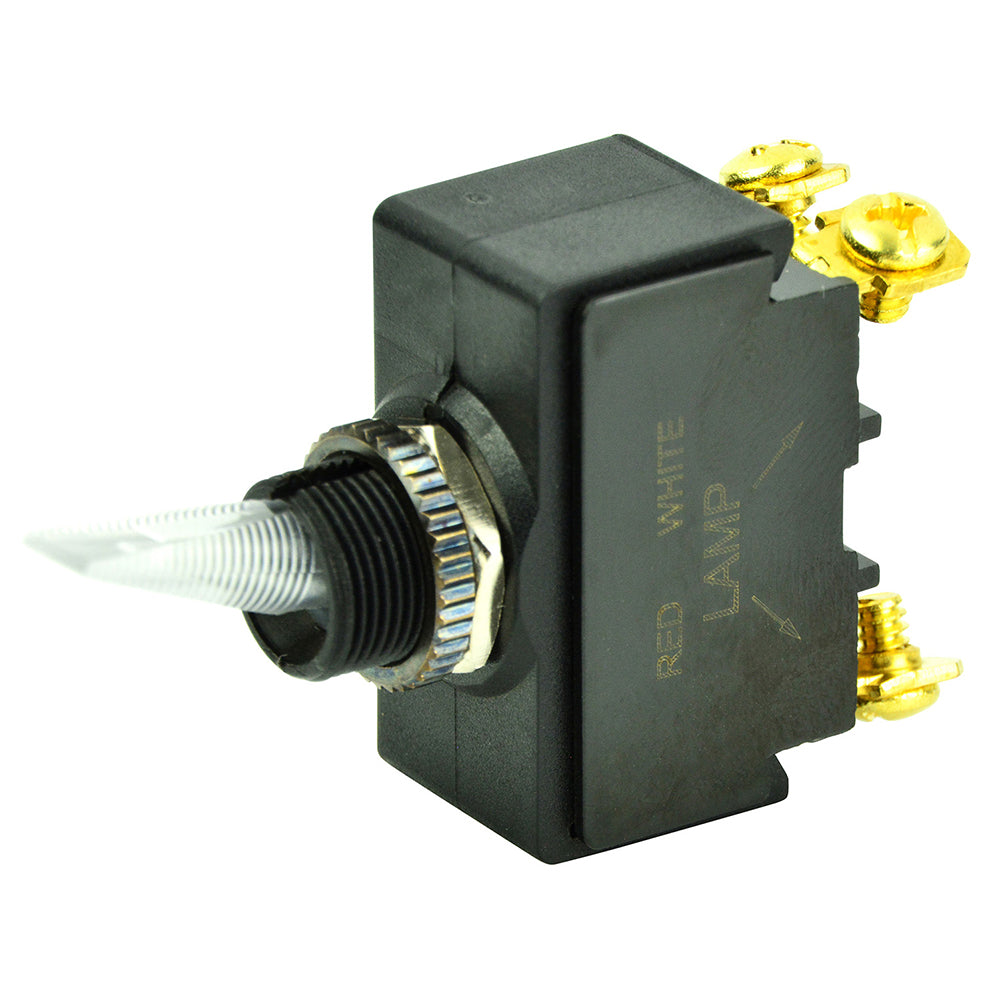 Interrupteur à bascule lumineux BEP SPST - LED rouge - 12 V - Borne n° 6-32 - Marche/Arrêt
