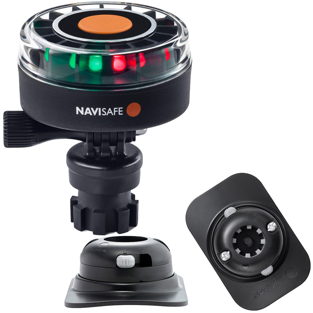 Support de fixation pour semi-rigide Navisafe Navilight 2NM Tricolor avec base Navimount - Noir