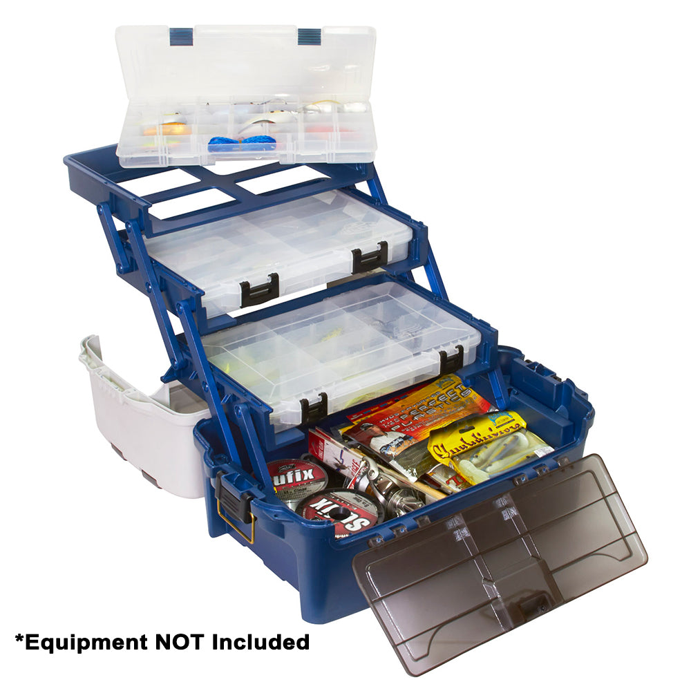 Boîte de pêche Plano Hybrid Hip 3-Stowaway 3700 - Bleu