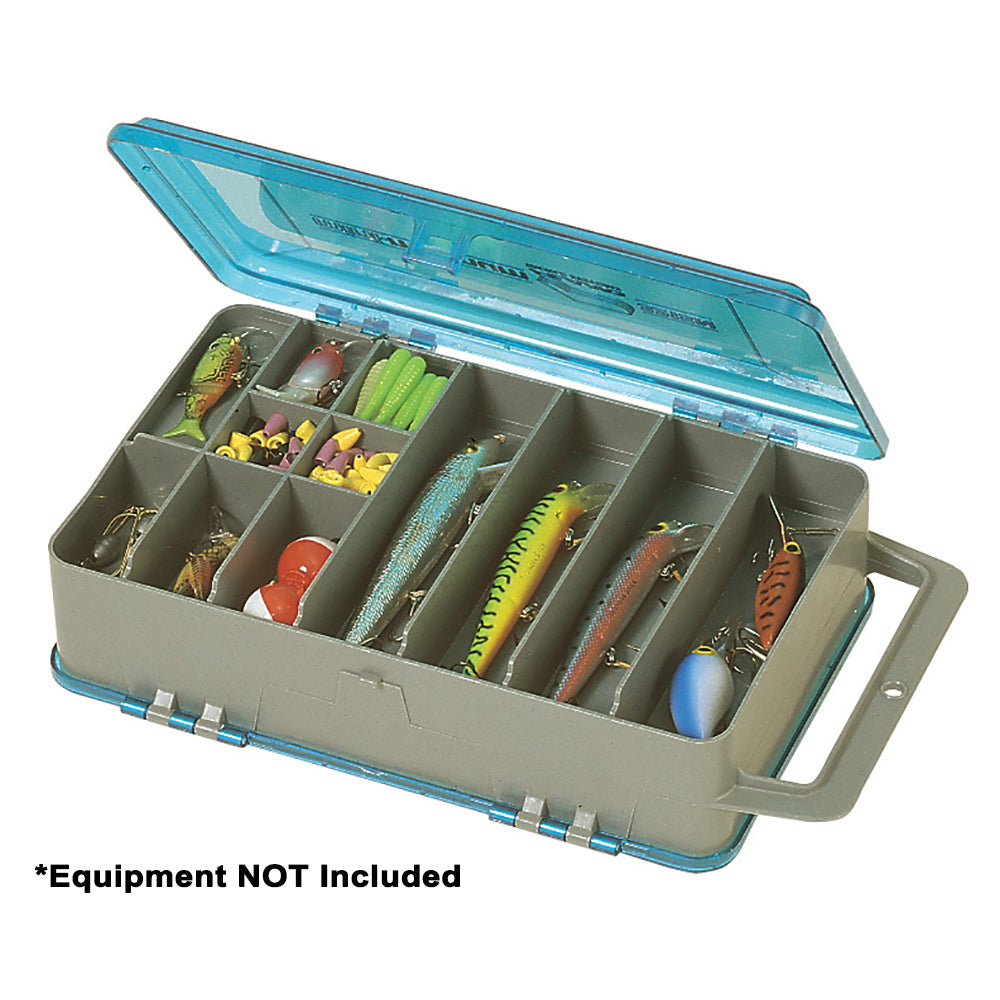 Organiseur de matériel double face Plano, taille moyenne, argent/bleu
