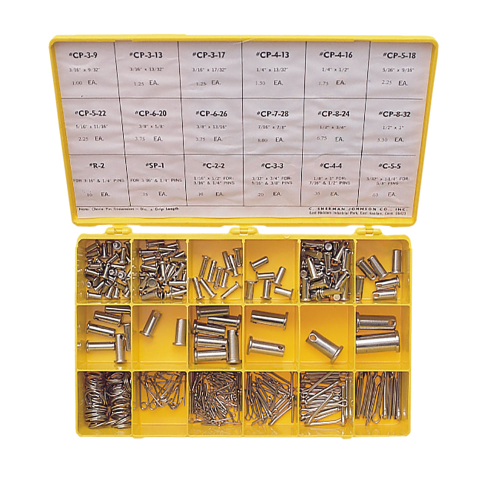 Kit de pièces pour goupille fendue et goupille à chape annulaire C. Sherman Johnson
