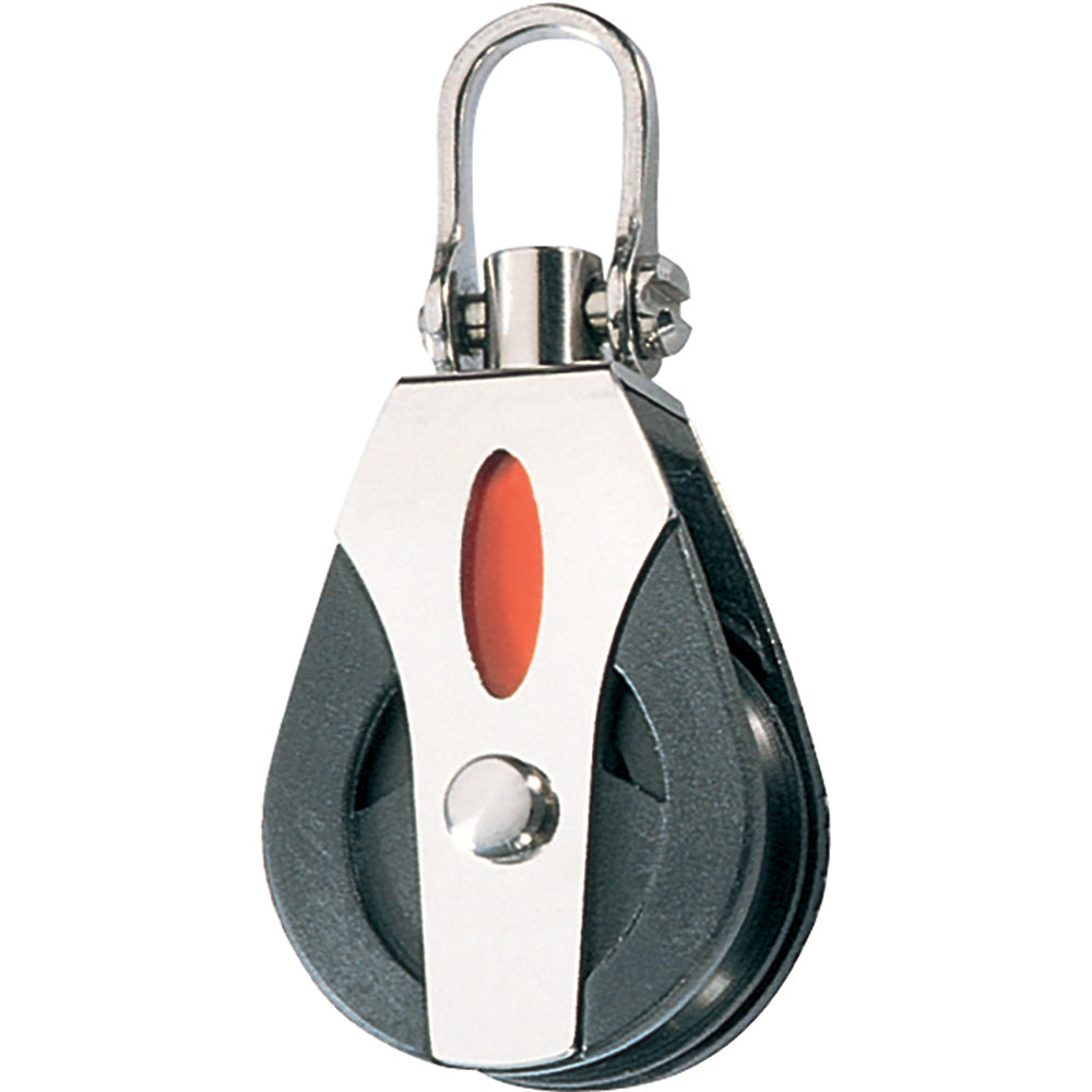 Poulie à roulement à billes utilitaire Ronstan série 30 - Tête à manille pivotante simple