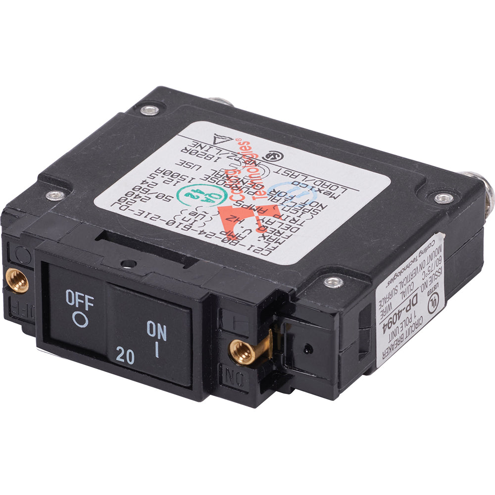 Disjoncteur Blue Sea 7457 UL-489 - 20 A à bascule plate