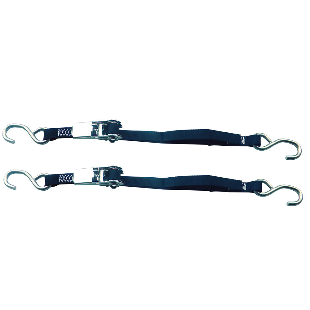 Sangle d'arrimage à cliquet en acier inoxydable Rod Saver - 1" x 3 - Paire