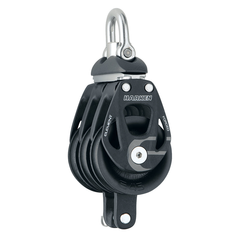 Poulie triple élément Harken 45 mm avec ringot émerillon