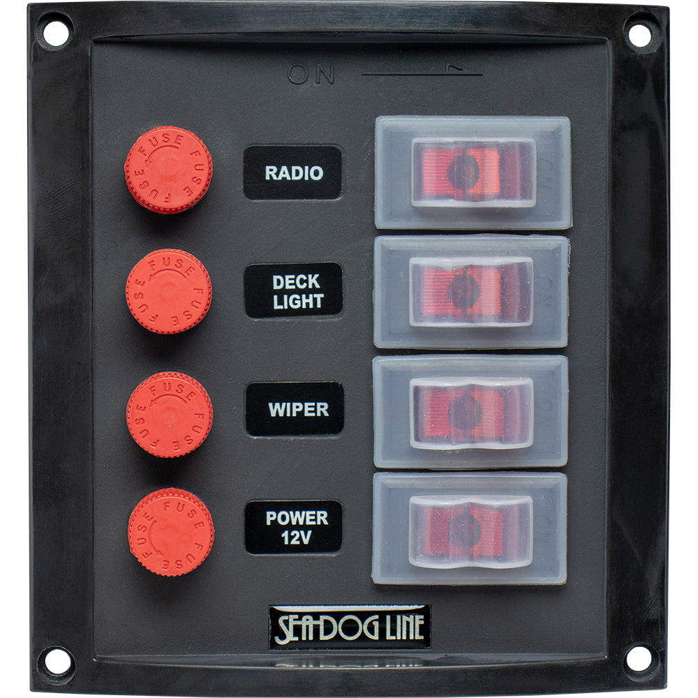 Panneau de commutation vertical anti-éclaboussures Sea-Dog - 4 interrupteurs