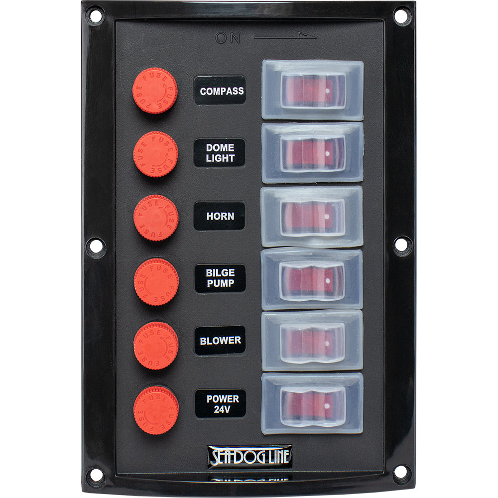 Panneau de commutation vertical anti-éclaboussures Sea-Dog - 6 interrupteurs