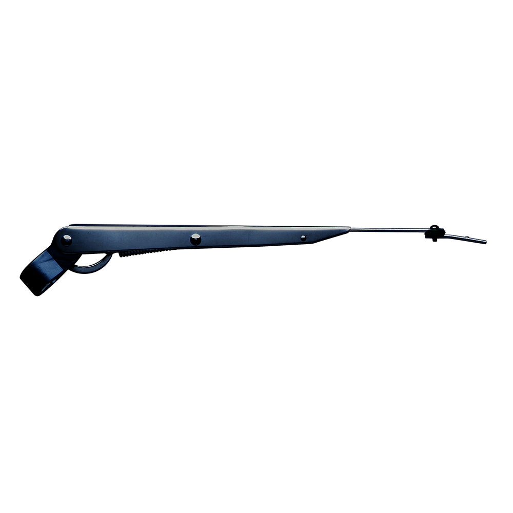 Bras d'essuie-glace Marinco Deluxe en acier inoxydable - Noir - Simple - 10"-14"