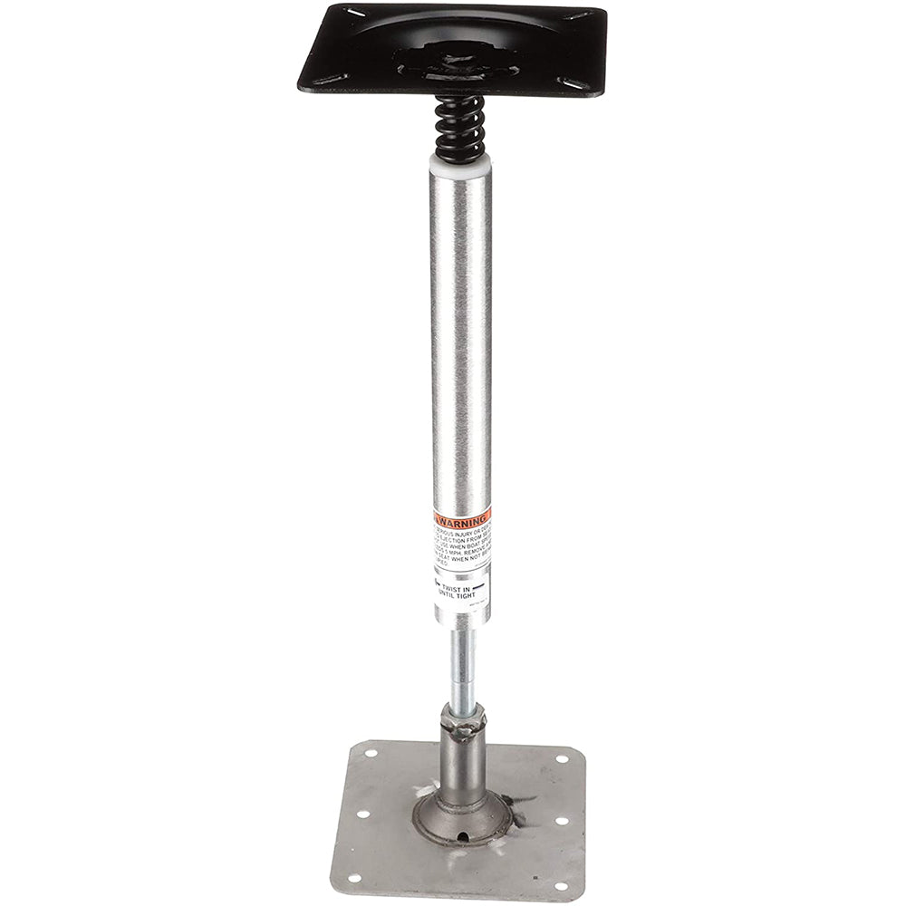 Kit de piédestal Attwood SWIVL-EZE LockN-Pin 3/4" avec poteau de 13" et plaque de base filetée en acier inoxydable de 7" x 7"