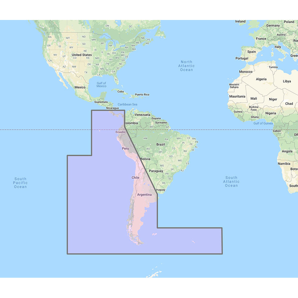 Cartes vectorielles Furuno de la côte ouest de l'Amérique du Sud (Costa Rica, Chili, Malouines) - Code de déverrouillage