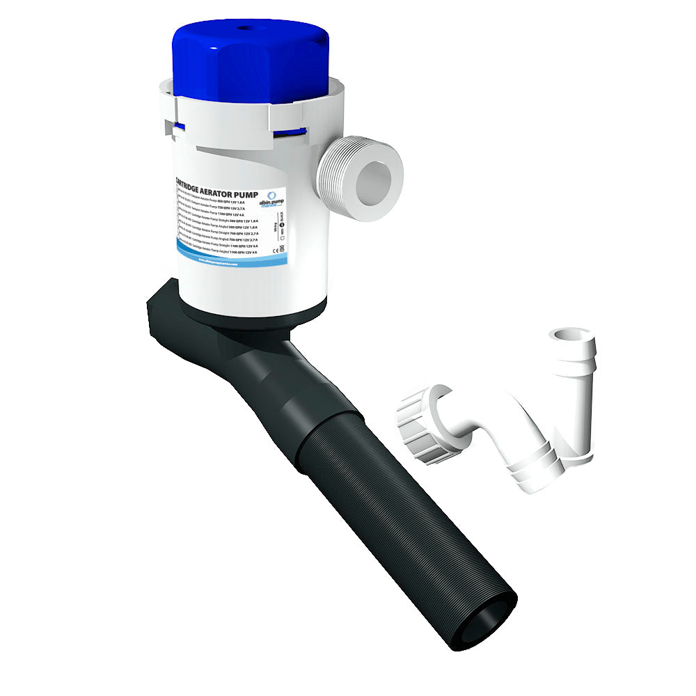Pompe aérateur à cartouche Albin Group - 500 GPS - 12 V - Coudée