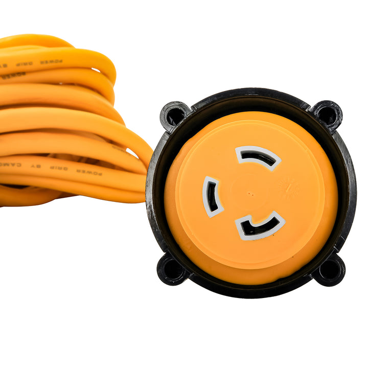 Rallonge marine Camco Power Grip 30 A - Adaptateur verrouillable/verrouillable en F 50 m