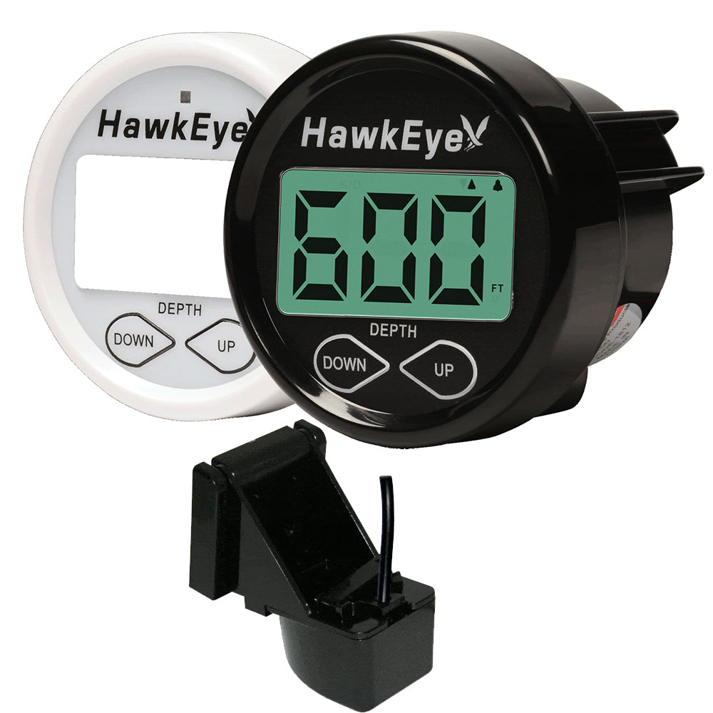 Jauge de température de profondeur numérique Hawkeye DepthTrax pour tableau de bord - Montage sur tableau arrière