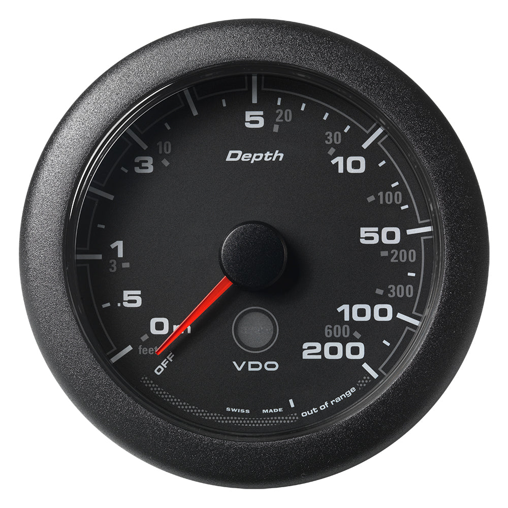 Jauge de profondeur Veratron OceanLink 85 mm (200 m/600 m) - Cadran noir