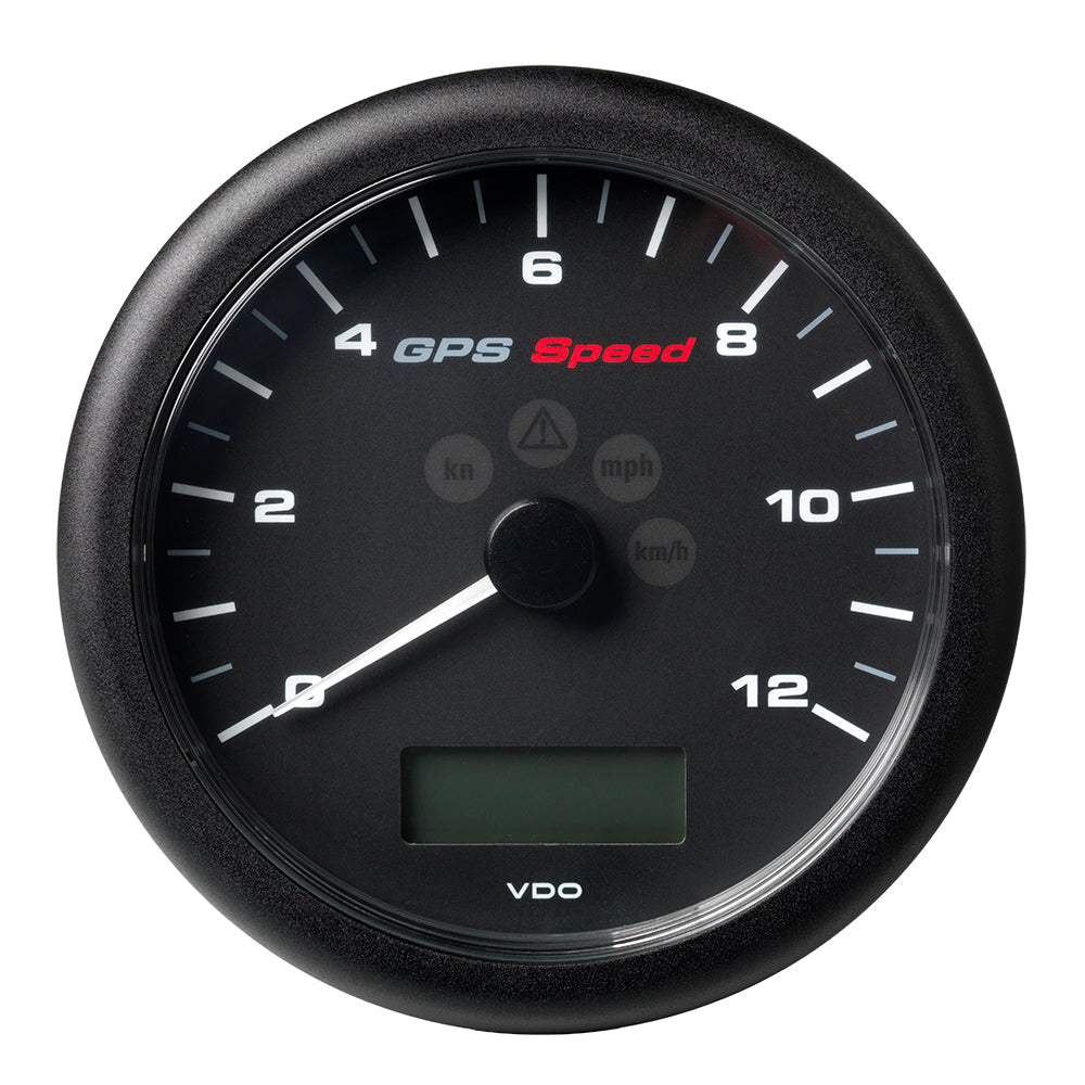 Veratron 4-1/4" (110MM) ViewLine GPS Speedometer 0-12 KNOTS/KMH/MPH - 8 to 16V Black Dial Bezel