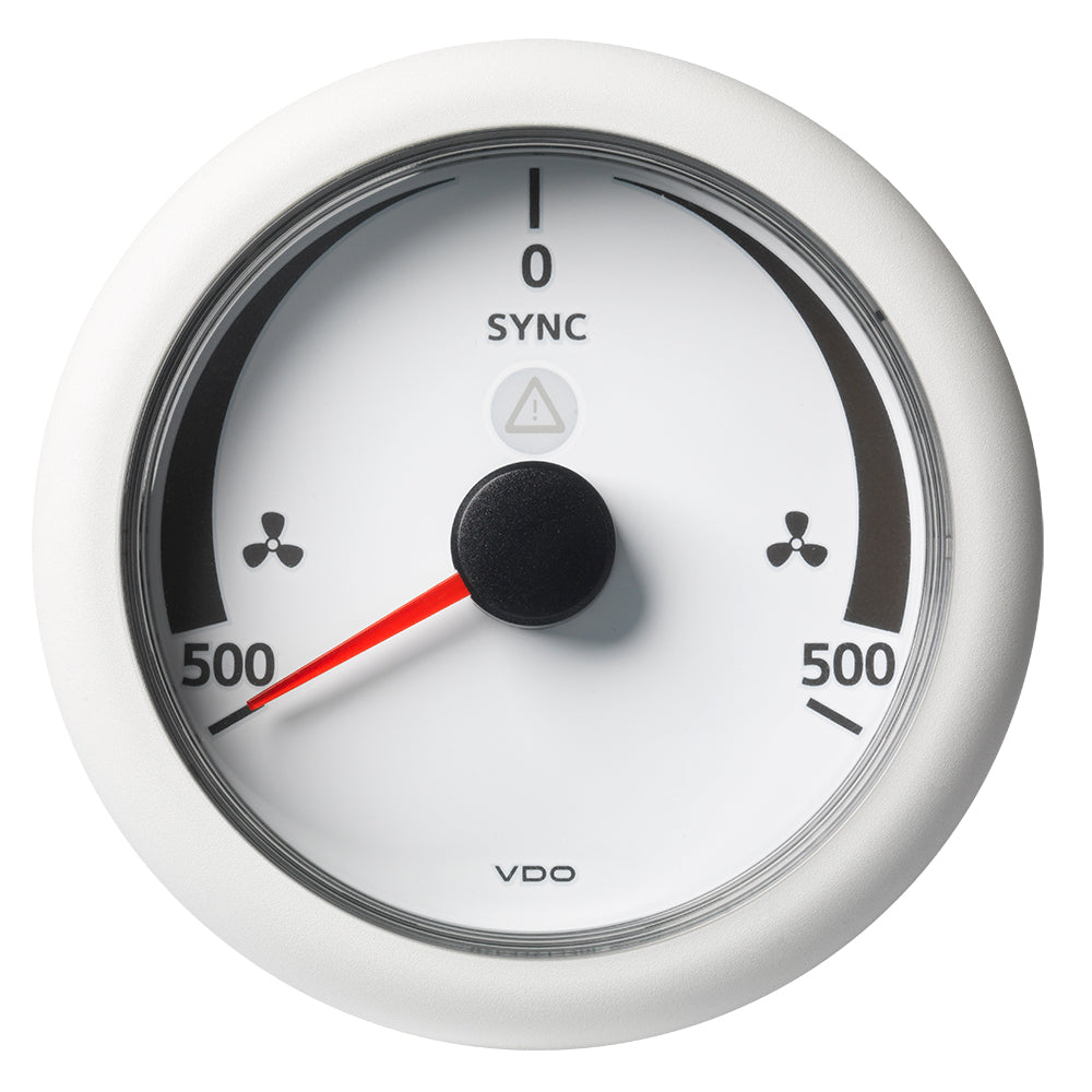 Synchroniseur Veratron ViewLine 85 mm (3-3/8") - 500/+500 tr/min - 8 à 32 V - Cadran blanc