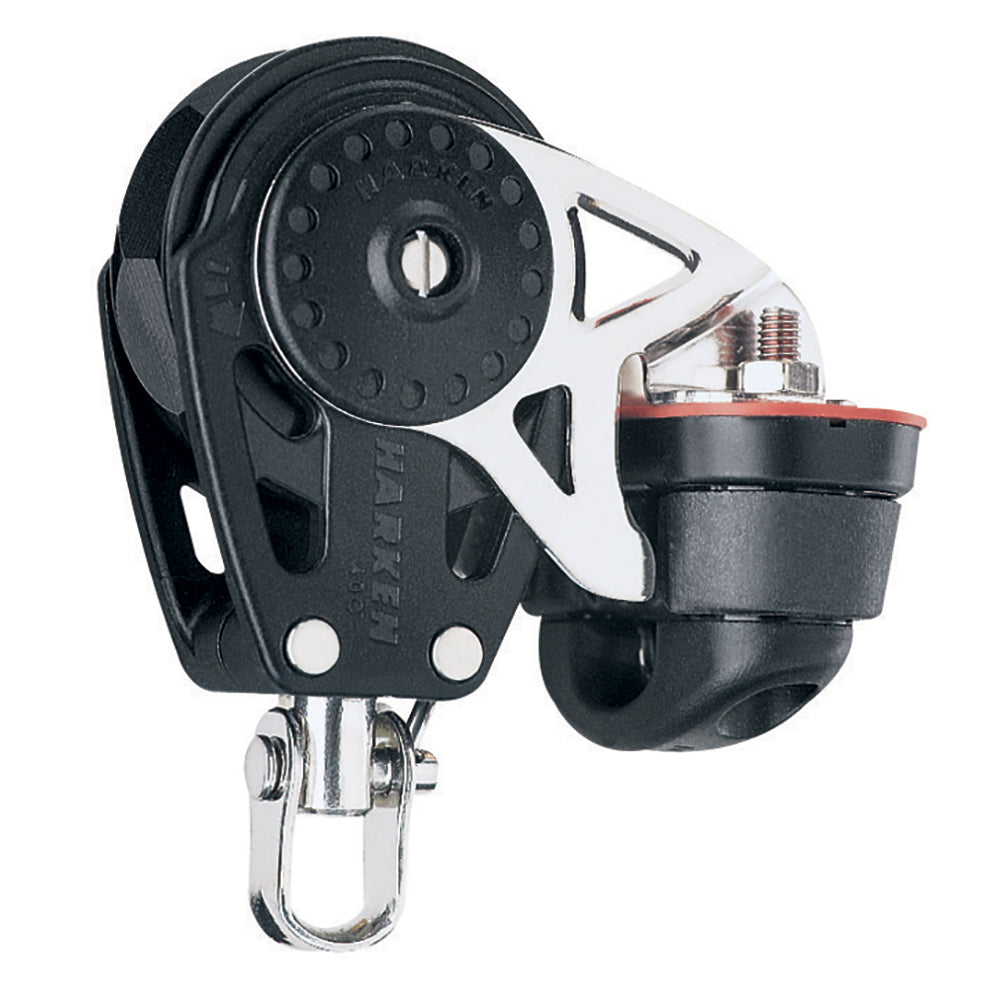 Poulie à cliquet simple Harken Carbo 40 mm avec taquet coinceur à ringot pivotant