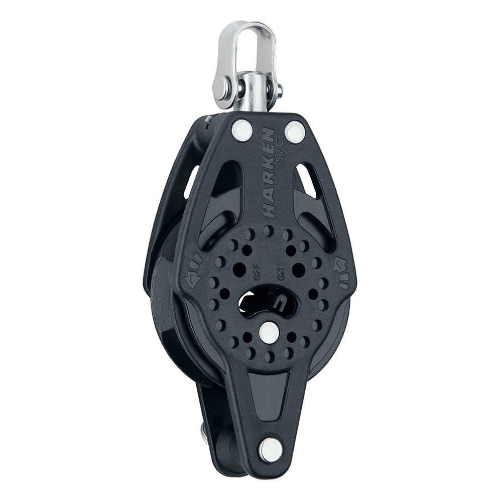 Poulie à cliquet simple Harken Carbo 57 mm avec ringot pivotant