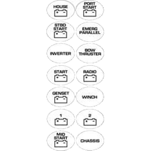 Feuille d'étiquettes pour interrupteur de batterie BEP