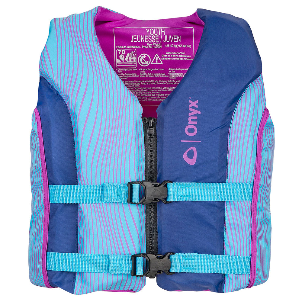 Gilet de sauvetage pour sports nautiques Onyx Shoal All Adventure Youth Paddle - Bleu