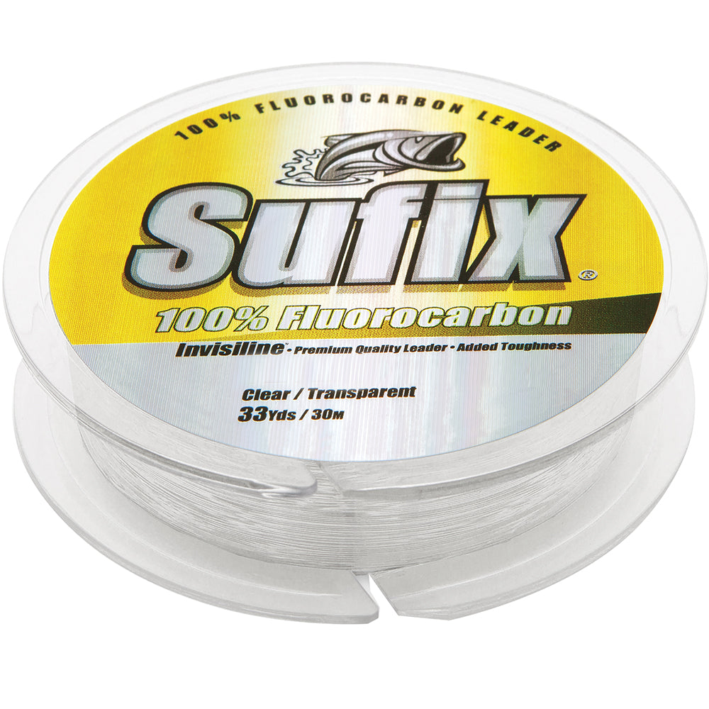 Bas de ligne Sufix 100 % fluorocarbone Invisiline - 50 lb - 33 yds