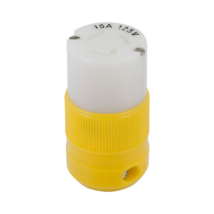 Connecteur verrouillable Marinco - 15 A, 125 V - Jaune