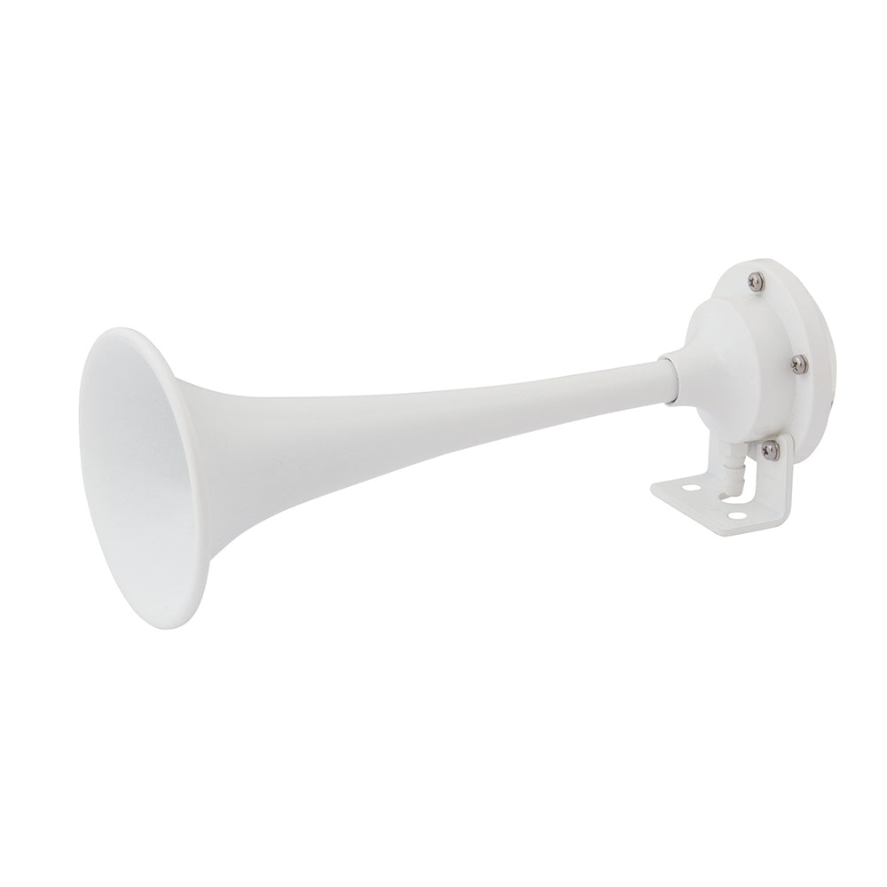 Mini klaxon pneumatique à trompette simple avec revêtement époxy blanc Marinco