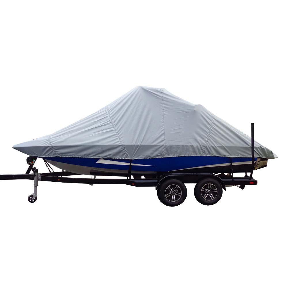 Carver Sun-DURA Specialty Boat Cover f/23.5 Inboard Tournament Ski Boats w/Wide Bow Swim Platform - Grey